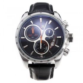 Tag Heuer Carrera Working Chronograph Black Dial With Orange Second Hand-48MM Version