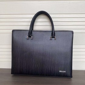 PRADA Handbag Black Briefcase in Soft Calfskin(38cm x 29cm x 7cm)