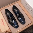 Ferragamo lace-up business cowhide shoes